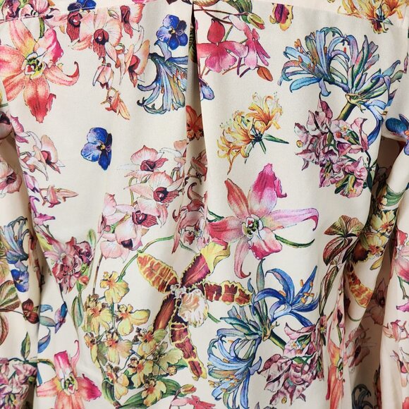 Barclay Colorful Floral Print Button Front Shirt - Picture 4 of 6